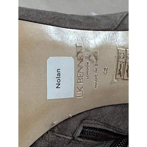 LK BENNETT NOLAN ANKLE BOOTS - IRON size 11.5 US/ 42 EU 650.00 original price